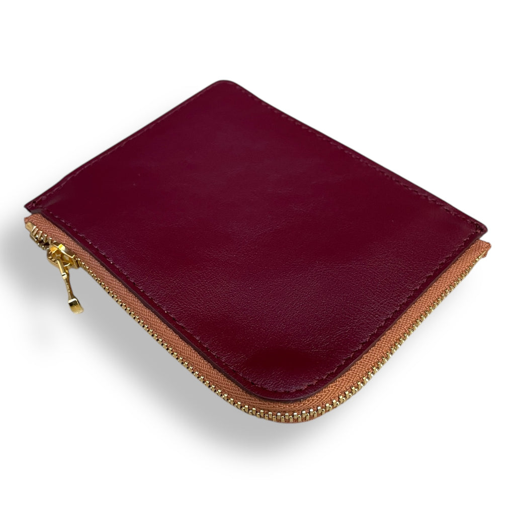 IL BAU pelle bordeaux + zip biscotto