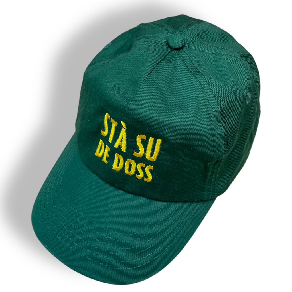 CAP tessuto verde + ricamo giallo