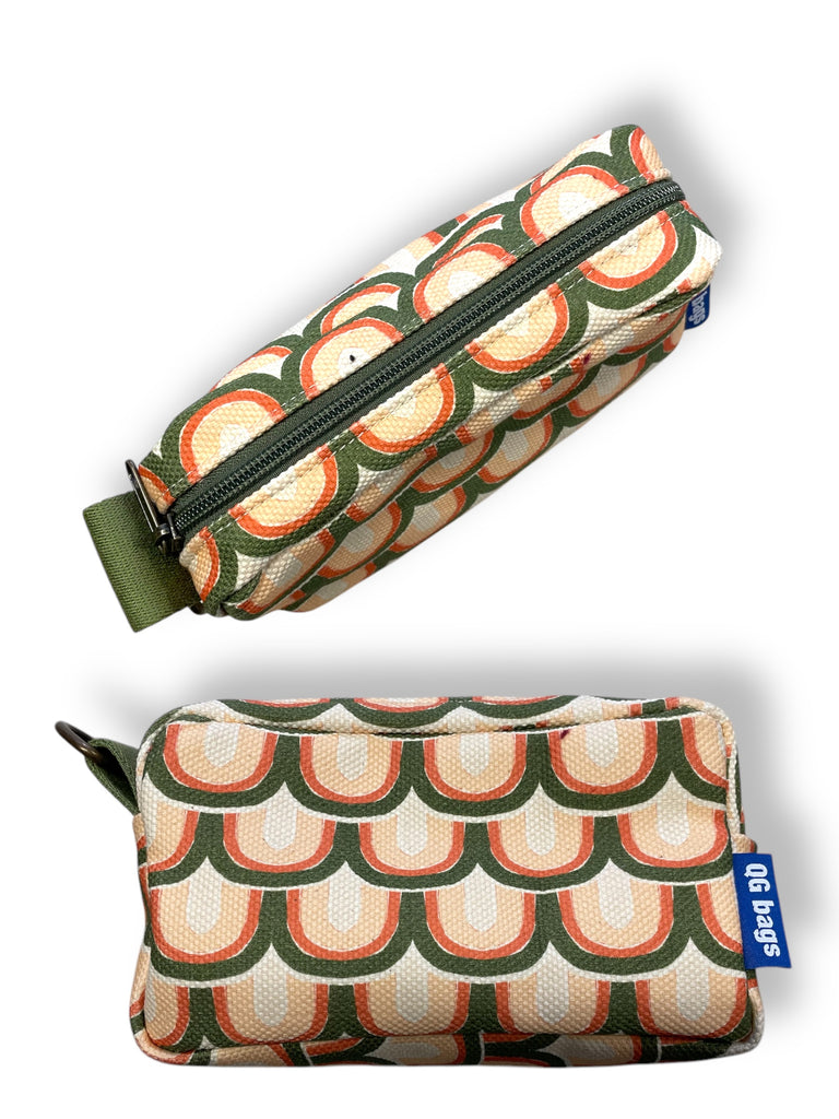 PILLOLA canvas stampato + cerniera verde army