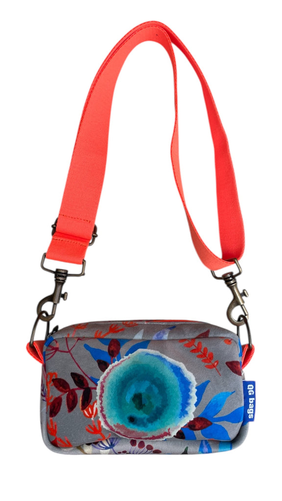 PILLOLA PLUS waterproof velvet flowers + fluorescent orange shoulder strap