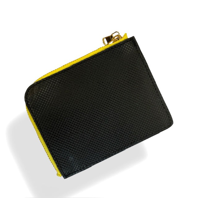 IL BAU tessuto tecnico nero + zip giallo