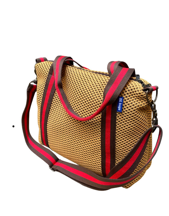 GRACE BAG neoprene senape + manico 91