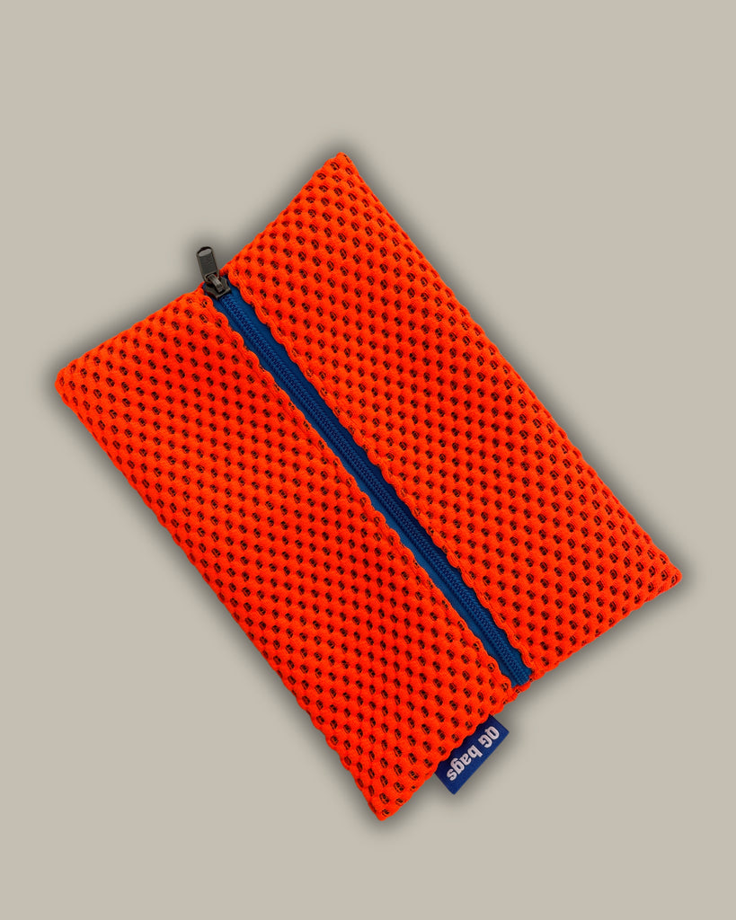 SOGLIOLA neoprene arancione + cerniera bluette
