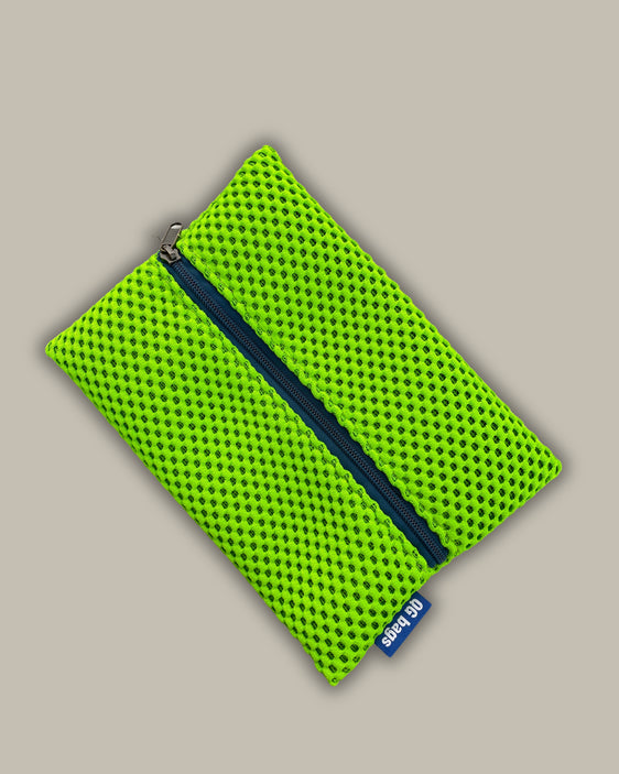 SOGLIOLA neoprene verde fluo + cerniera petrolio
