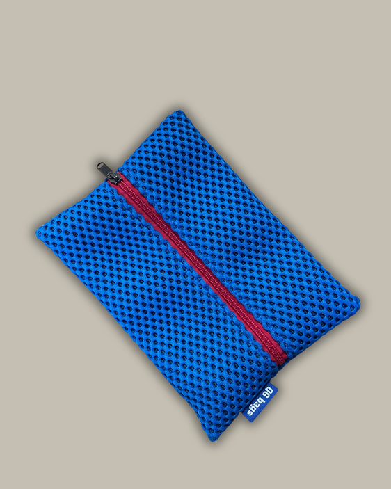 SOGLIOLA neoprene azzurro + cerniera prugna