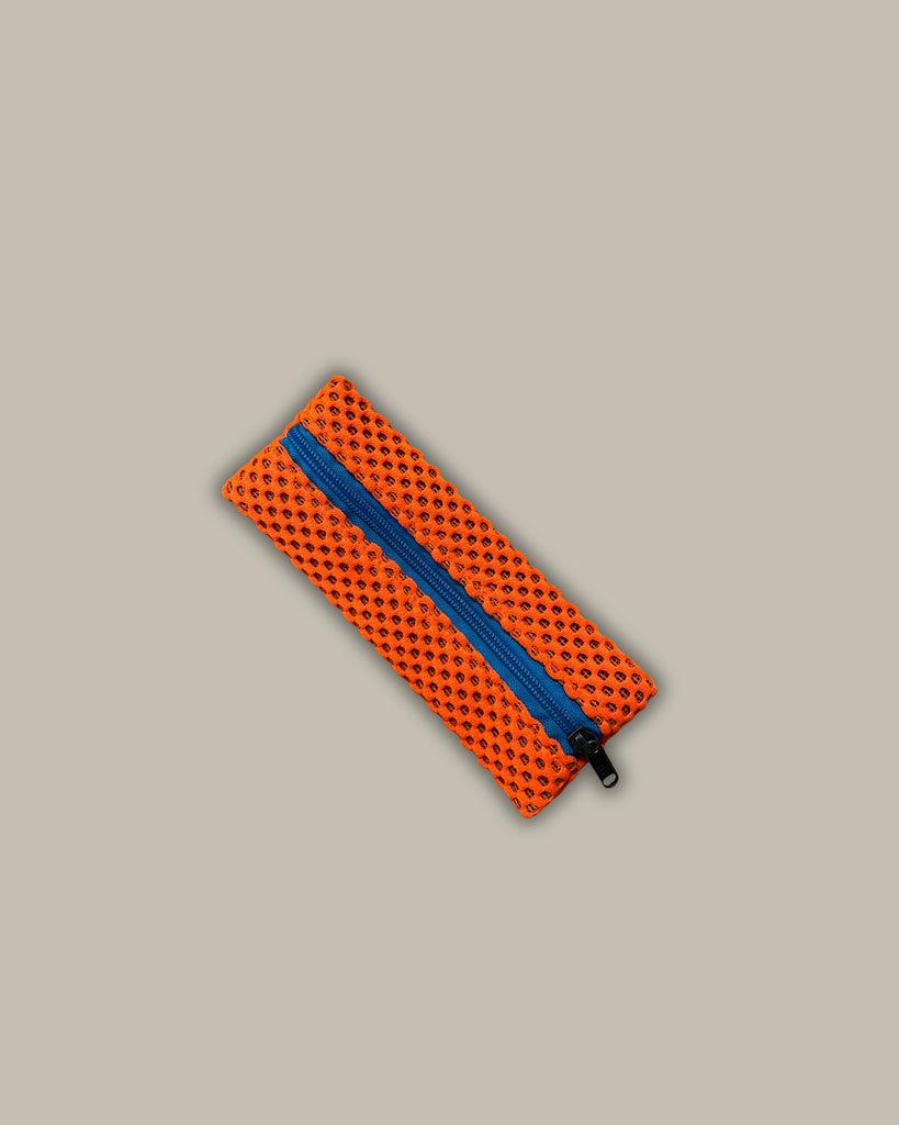 ACCIUGA neoprene arancione fluo + cerniera azzurra
