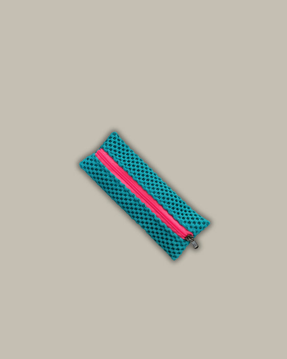 ACCIUGA neoprene turchese + cerniera fucsia