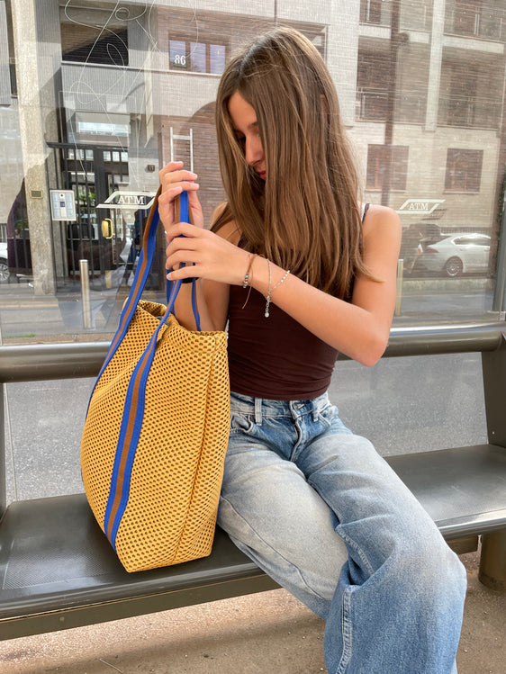SAC BAG neoprene senape + manico 81