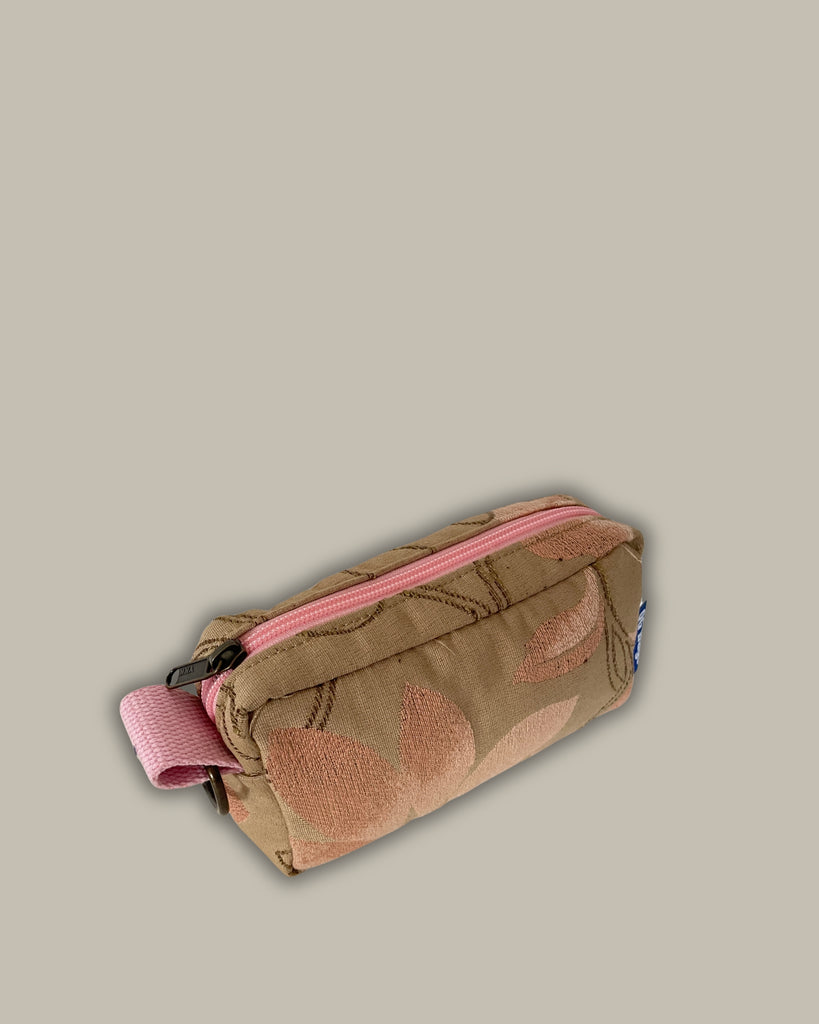 PILLOLA tessuto jacquard fio + cerniera rosa