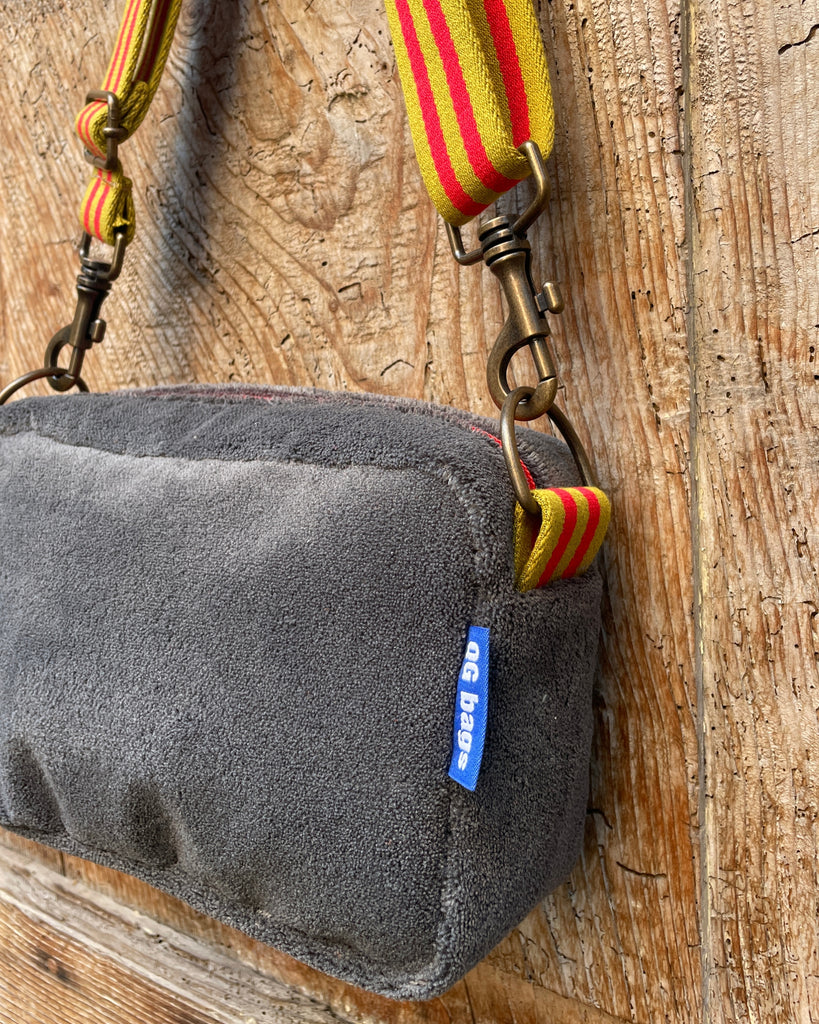 CECI BAG tessuto spugna grigia + manico H