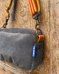 CECI BAG tessuto spugna grigia + manico H