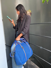OFFICE BAG neoprene blu elettrico + manico 81
