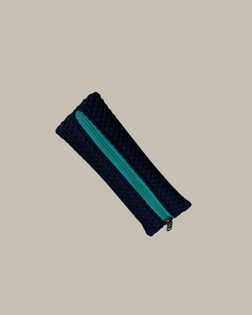 ACCIUGA neoprene blu + cerniera verde acqua