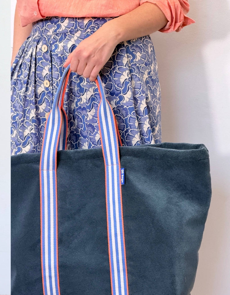 SUPER BAG tessuto spugna avio + manico 94