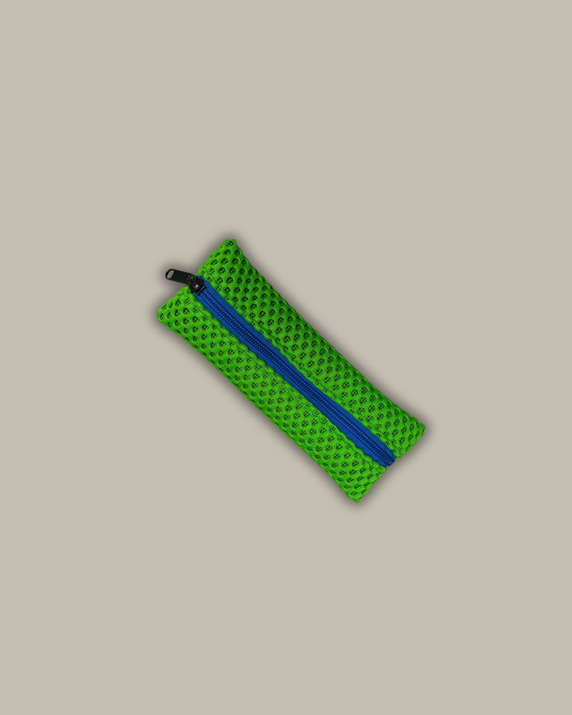 ACCIUGA neoprene verde fluo + cerniera azzurra