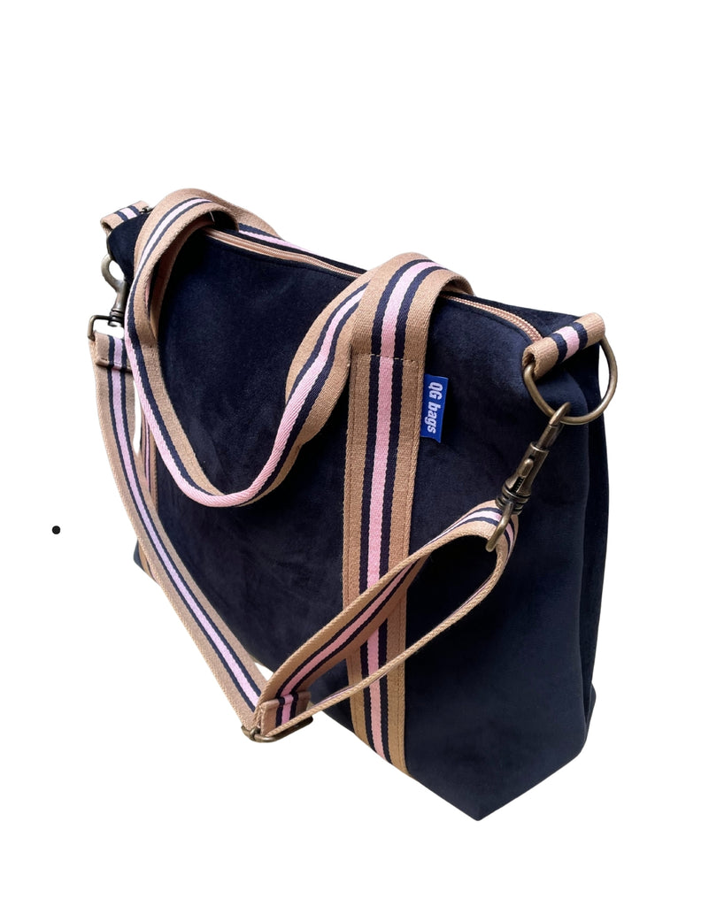 GRACE velluto impermeabile blu + manico 74