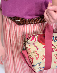 GRESSINA velluto impermeabile Japan beige + manico rosa antico