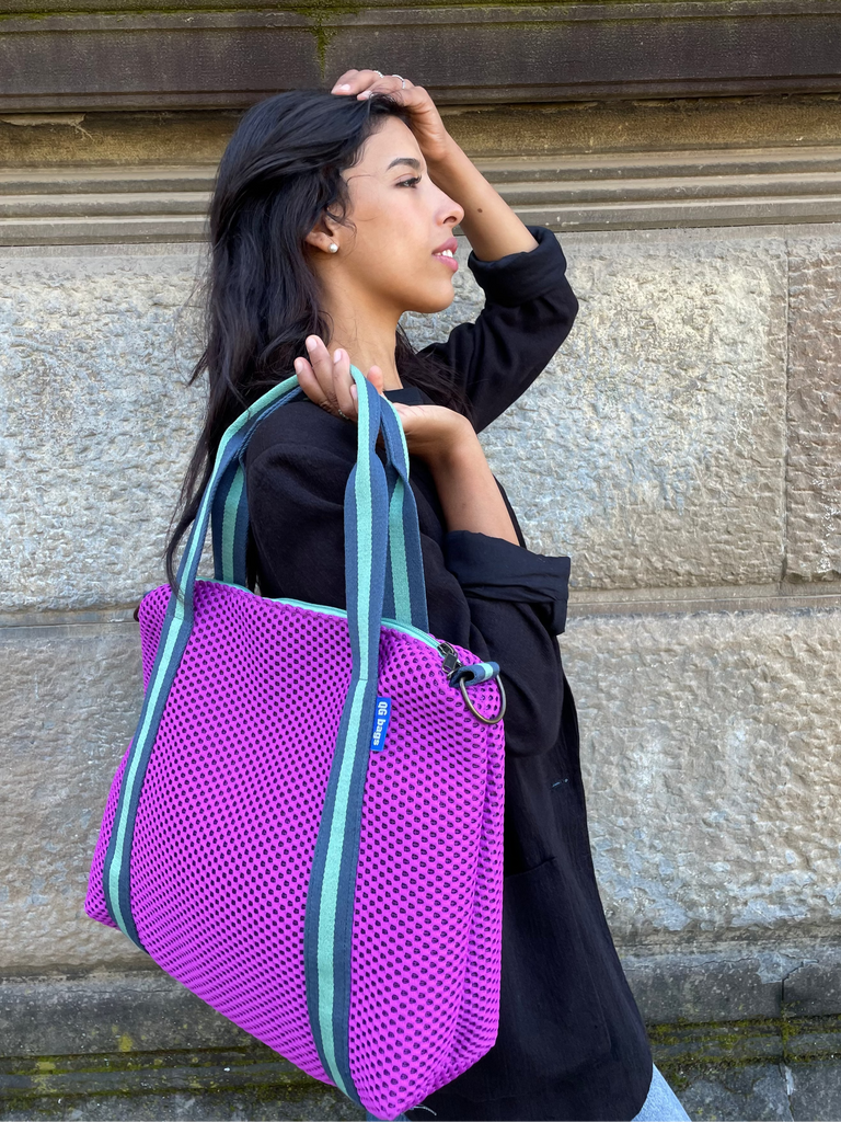 GRACE BAG neoprene ciclamino + manico BAB