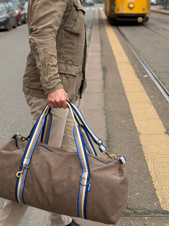 TRAVEL tessuto marroncino + manico 76