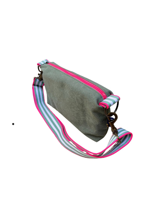 Brioche Bag tessuto salvia + manico 95