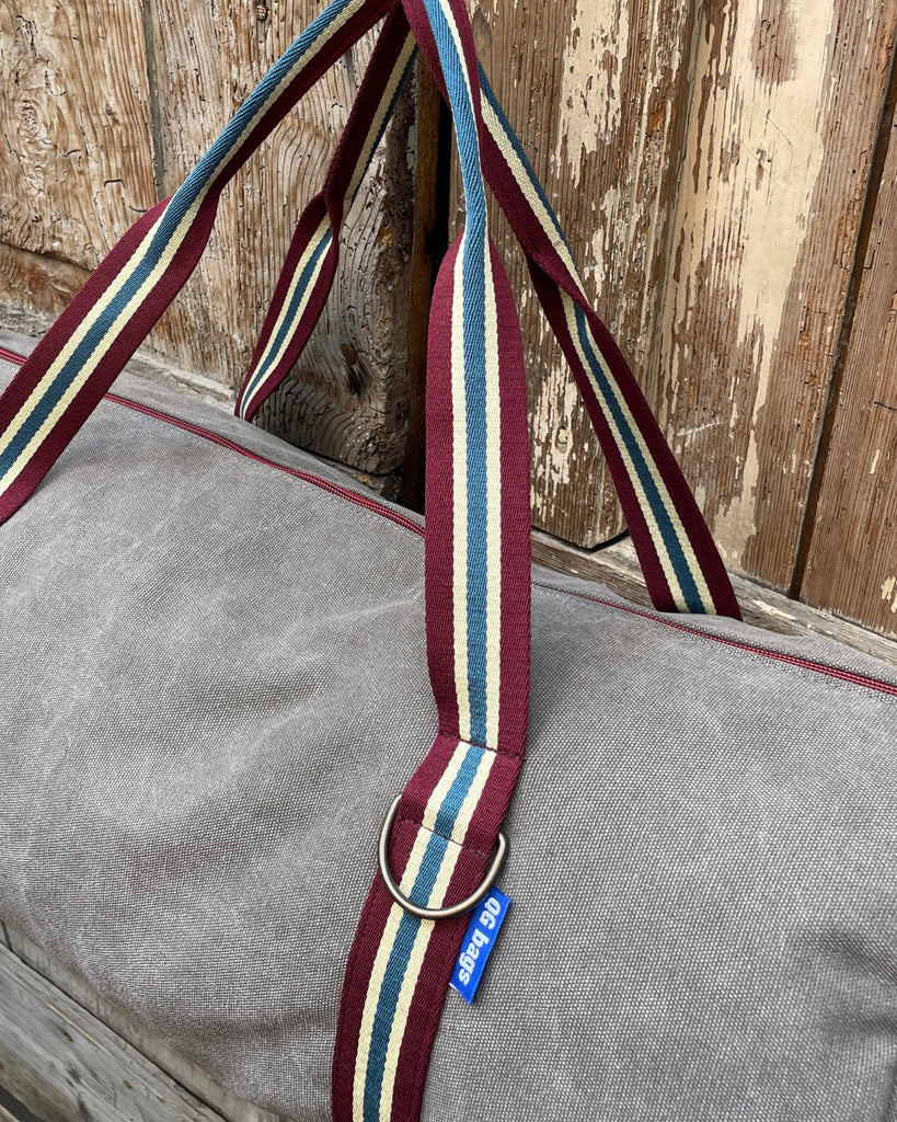 TRAVEL gray herringbone fabric + handle 70