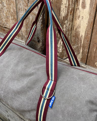 TRAVEL gray herringbone fabric + handle 70