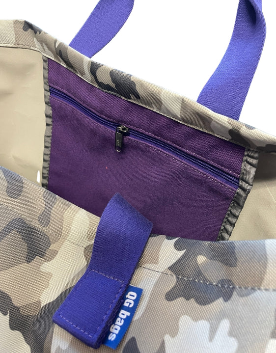 YETI impermeabile camou grigio + manico viola