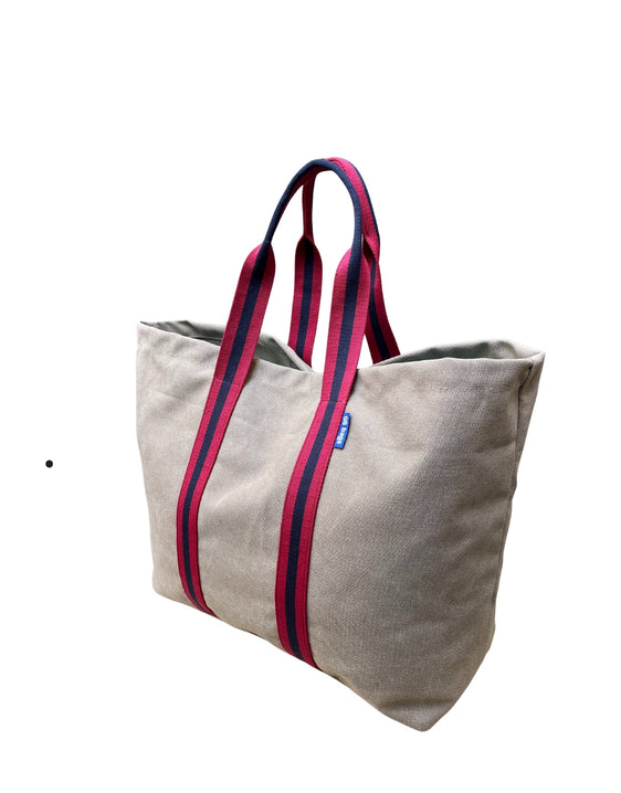 Super Bag tessuto ecru + manico 41