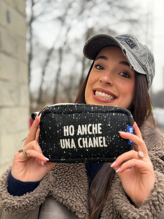 PILLOLA MODA tessuto stracciatella + ricamo bianco