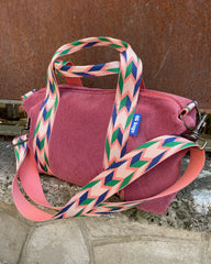 GRESSINA tessuto spugna rosa antico + manico ZIG ZAG