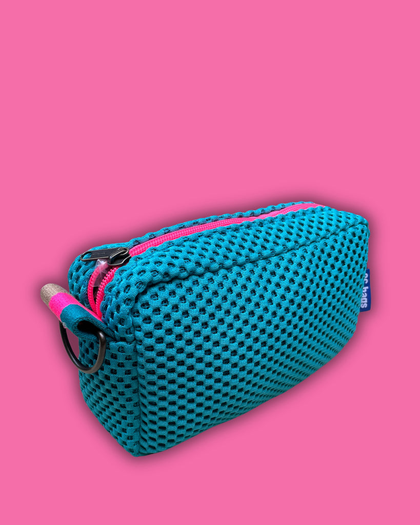 KATE neoprene turchese + cerniera fucsia fluo