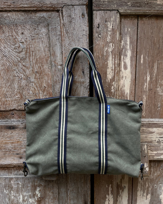 VALENTINA BAG tessuto army + manico 11