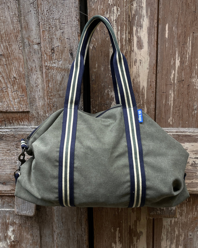 VALENTINA BAG tessuto army + manico 11