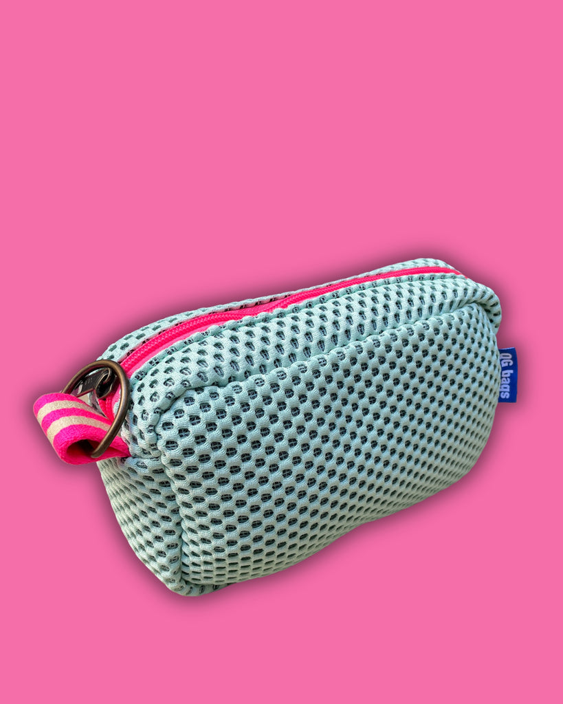 KATE neoprene menta + cerniera fucsia fluo