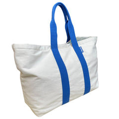 Super Bag tessuto bianco + fodera zig zag