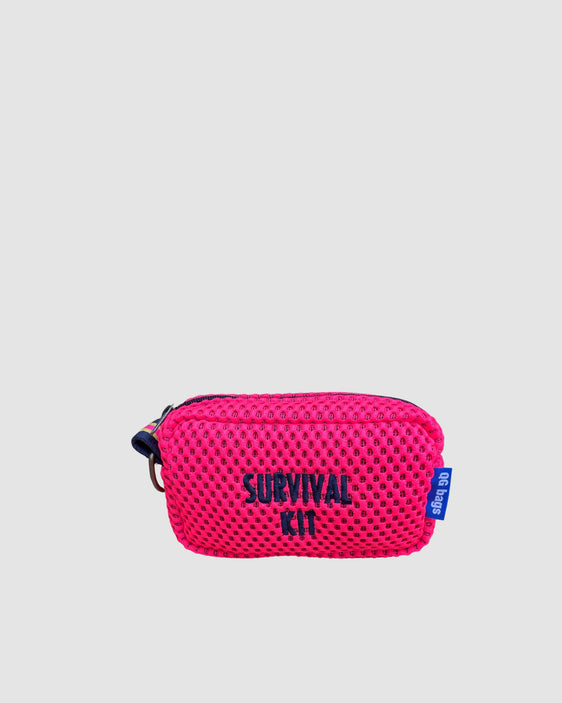PILLOLA neoprene fucsia fluo + ricamo blu