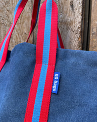 SUPER BAG tessuto cotone blu jeans + manico 102