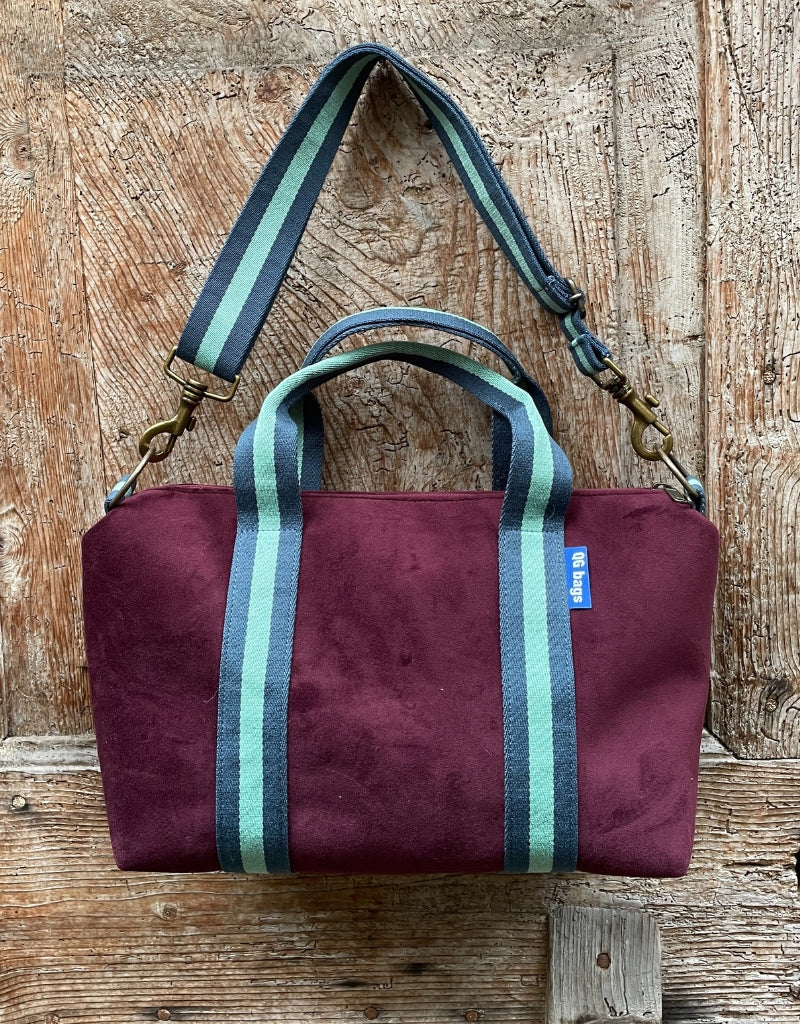 GRESSINA velluto impermeabile bordeaux + manico BAB