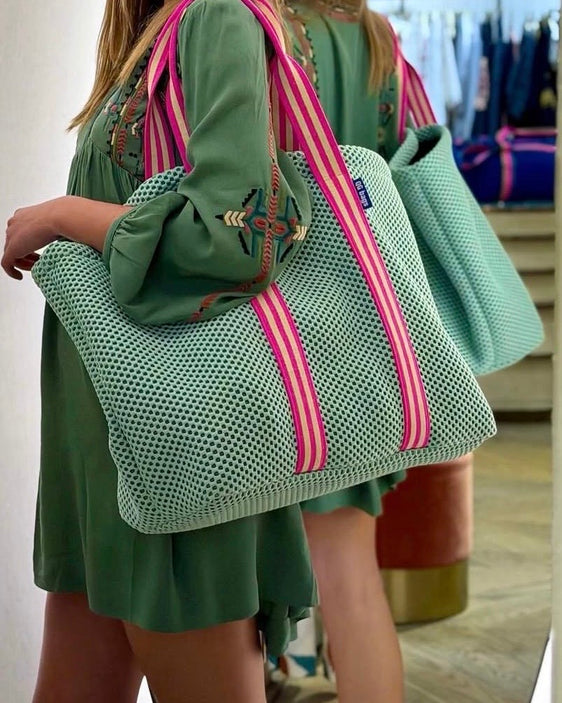 Super Bag neoprene menta + manico 95