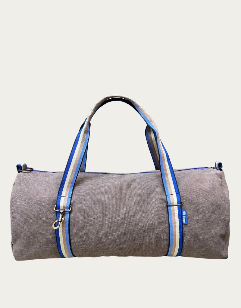 TRAVEL gray herringbone fabric + handle 70