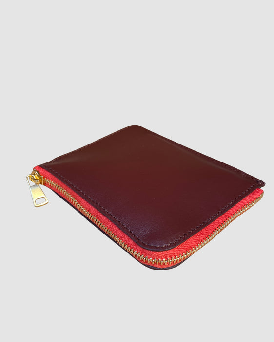 IL BAU pelle marrone + zip arancione