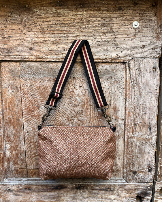 BRIOCHE lana tramata marrone/beige + manico 66