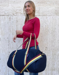 CITY BAG  neoprene blu + manico 72