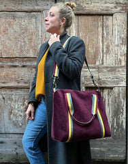 GRACE BAG velluto bordeaux + manico 72