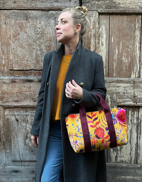 GRESSINA velluto impermeabile Japan giallo + manico bordeaux