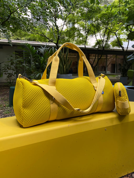 TRAVEL gray herringbone fabric + handle 70