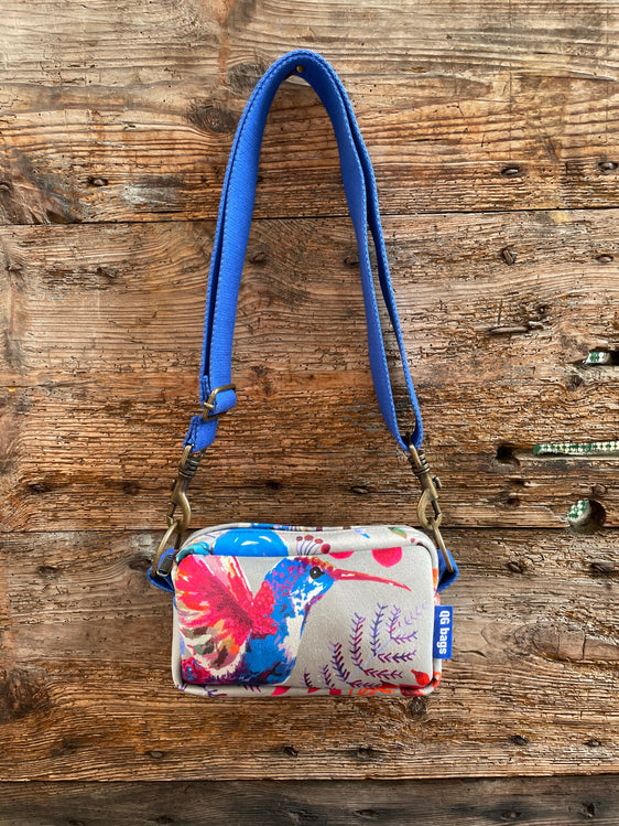 PILLOLA PLUS velluto impermeabile Japan grigio + manico blu elettrico