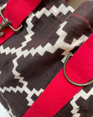 SAC BAG tessuto leggero jaquard + rosso