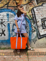 Super Bag fluorescent orange neoprene + handle 94