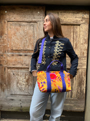 GRESSINA velluto impermeabile Japan giallo + manico viola